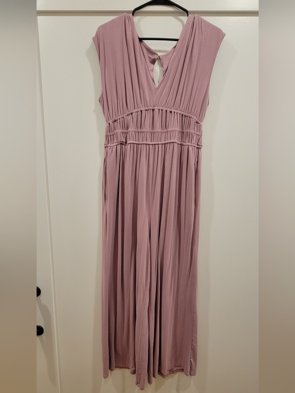 Wide Leg Jumpsuit In Light Purple
